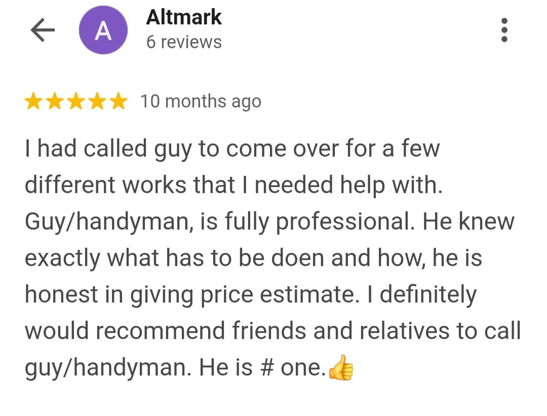 Schneider Garage Door customer review 1